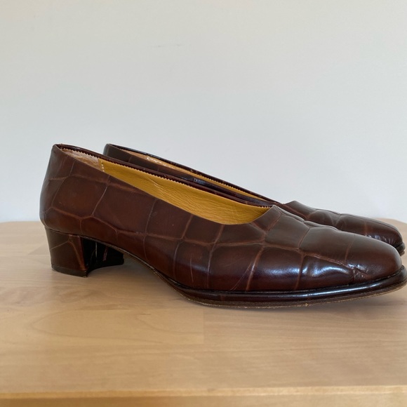 Vero Cuoio Shoes - Italian Leather Croc Loafer